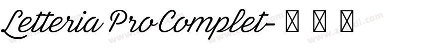 Letteria Pro Complet字体转换